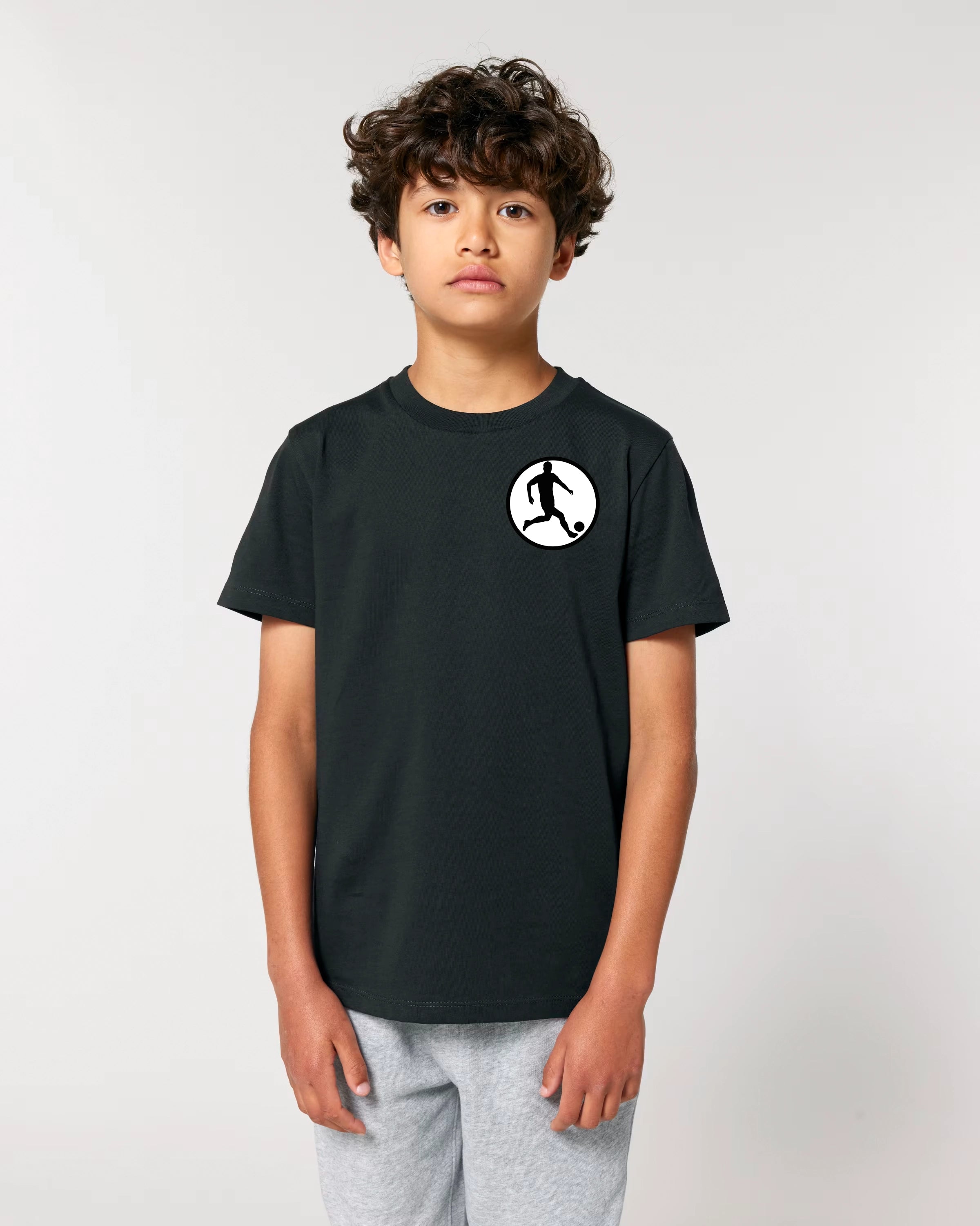 Kindershirt 100 % Bio-Baumwolle Schwarz