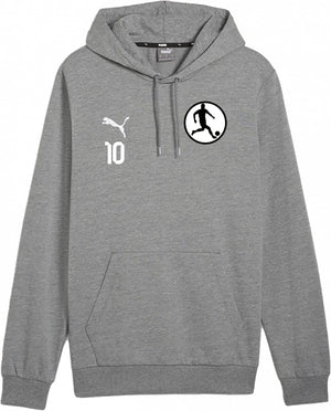 PUMA teamGOAL Casuals Hoody Grau meliert – Vorderansicht
