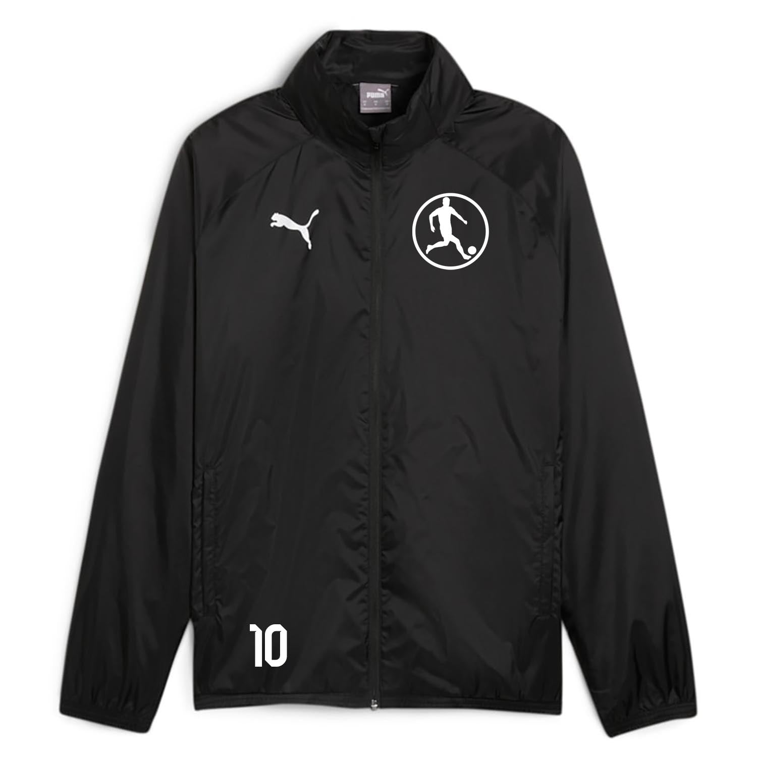 PUMA teamGOAL All Weather Jacket Schwarz – Vorderansicht