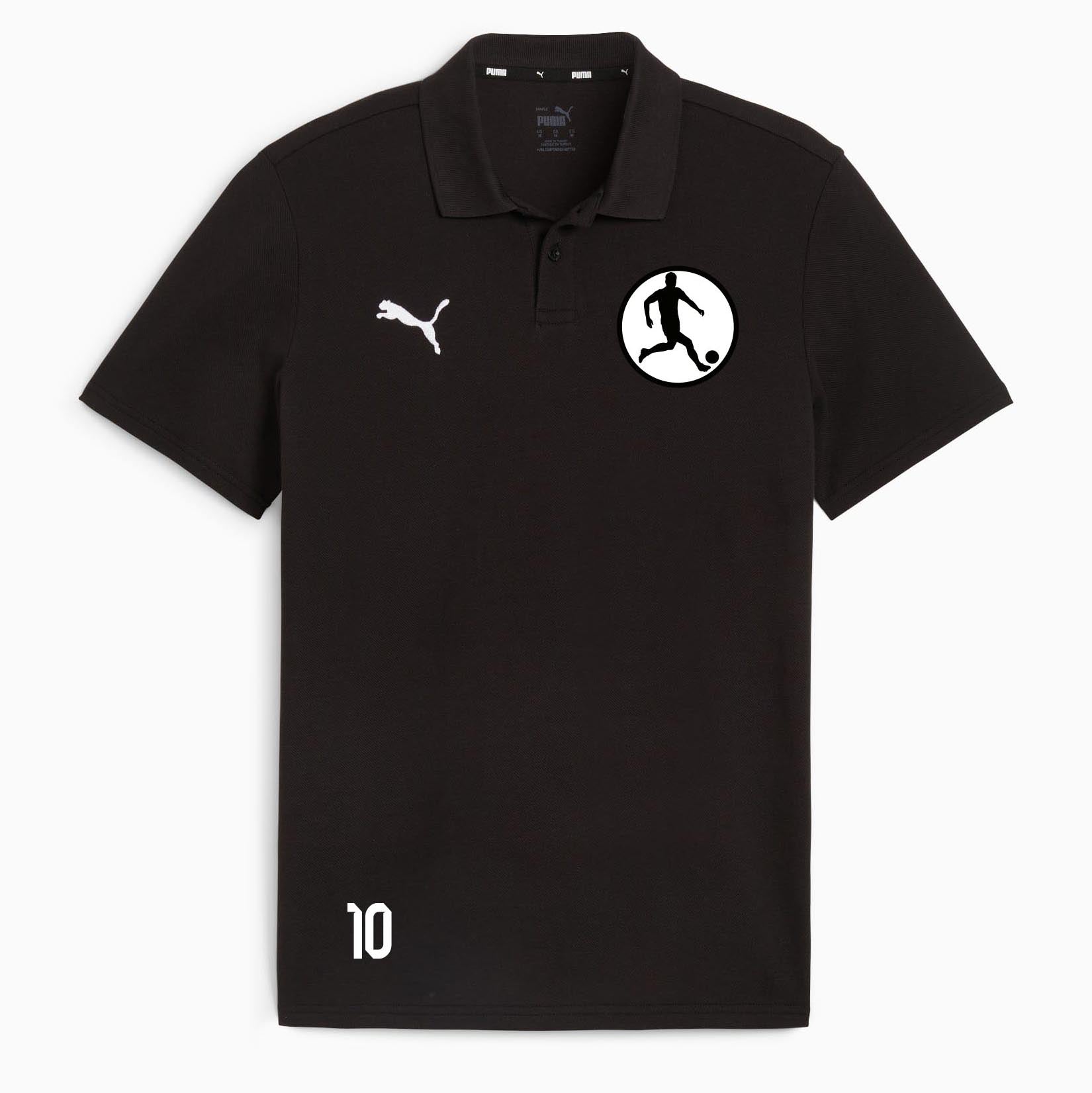 PUMA teamGOAL Casuals Polo Schwarz – Vorderansicht