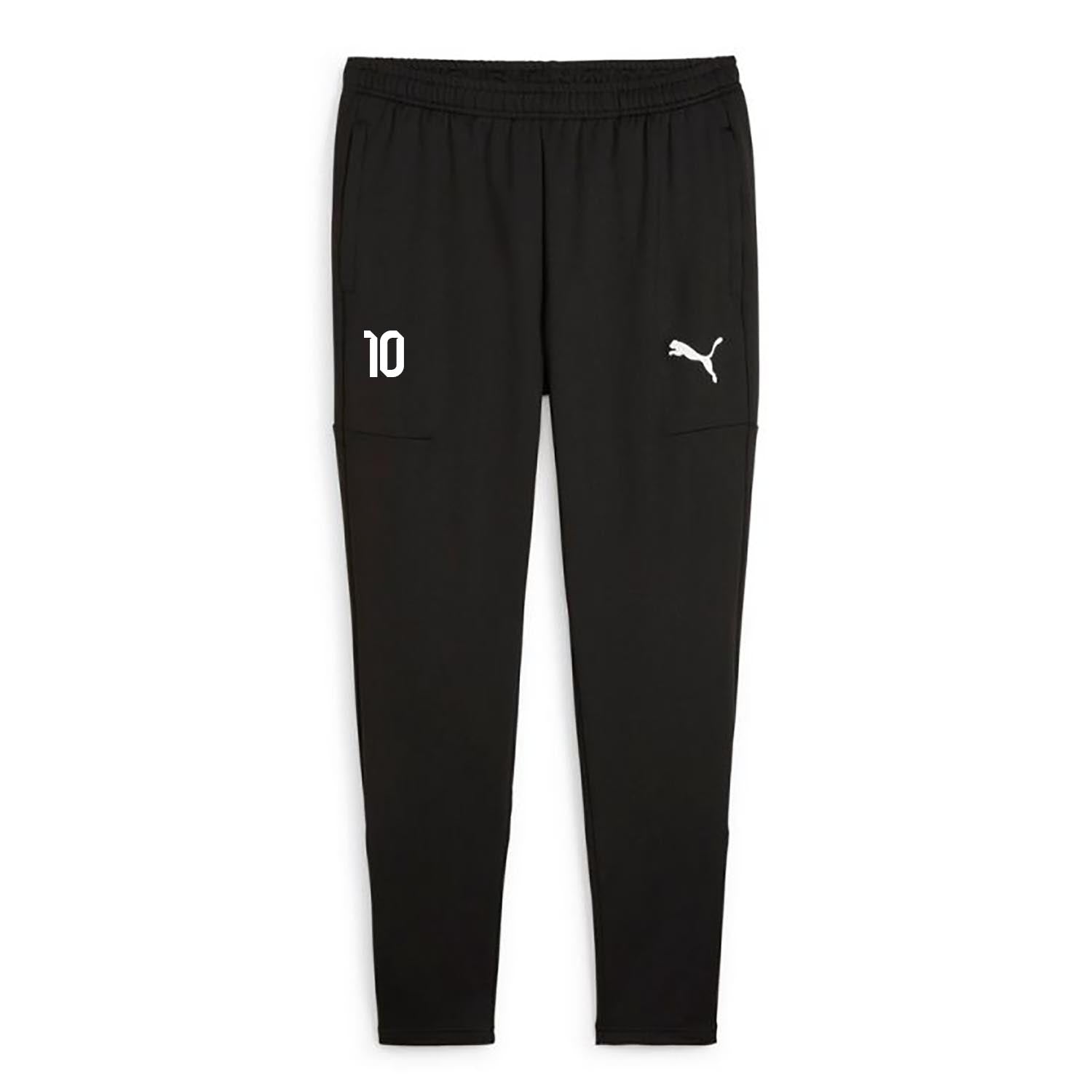 PUMA teamGOAL Slim Training Pants Schwarz – Vorderansicht