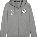 PUMA teamGOAL Casuals Hoody Jacket Grau meliert – Vorderansicht