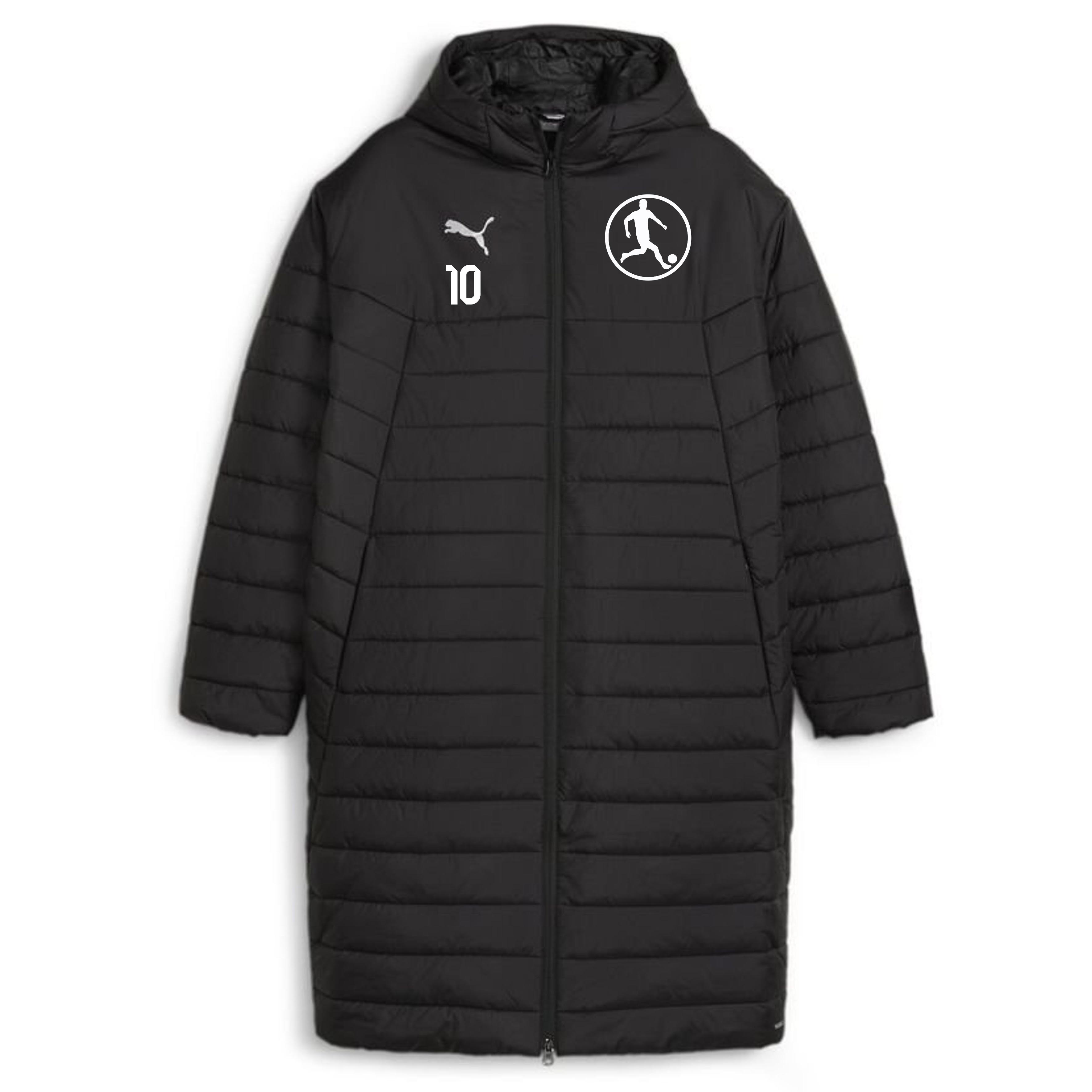 PUMA teamADDITIONS Bench Jacket Schwarz – Vorderansicht