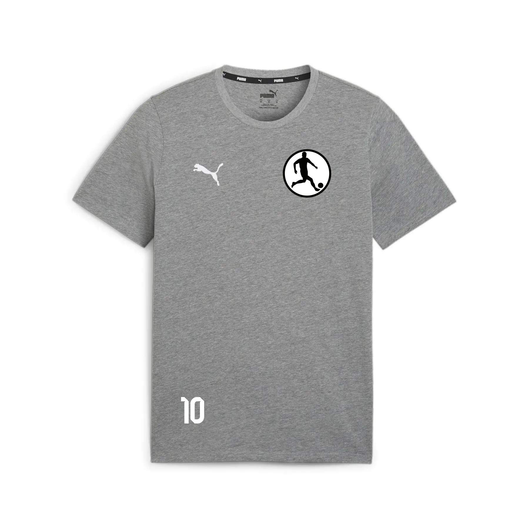PUMA teamGOAL Casuals Tee Grau meliert – Vorderansicht